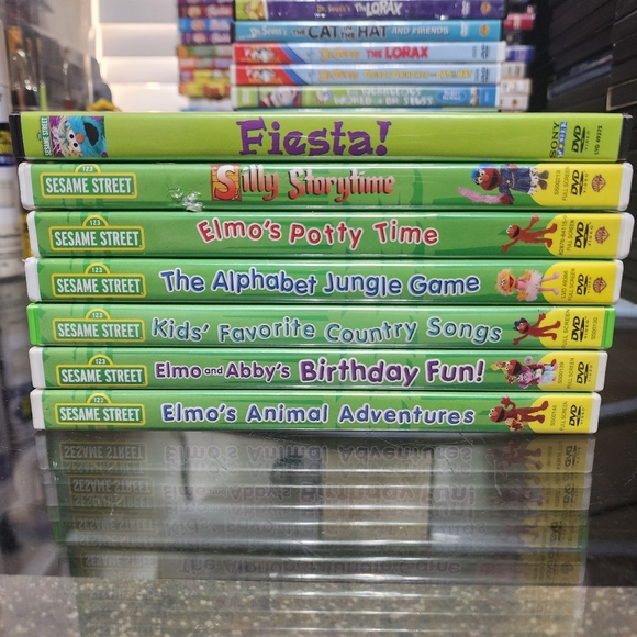 Sesame Street Other - 7 Sesame Street Elmo DVD Lot Fiesta Potty Time Alphabet Birthday Storytime
